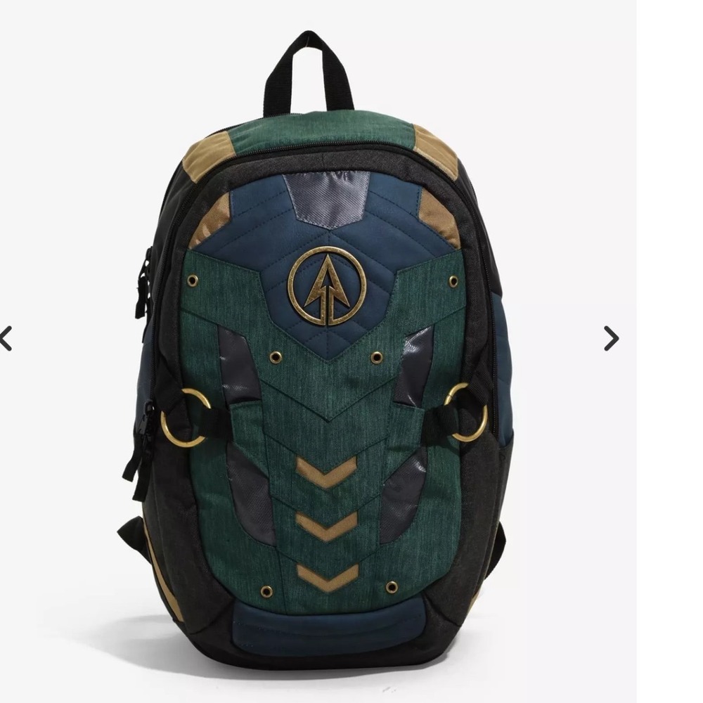 Marvel Avengers Hawkeye Green Arrow Logo Backpack Hot Topic Exclusive
